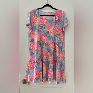 Lilly Pulitzer NWT Geanna Short Sleeve Dress (Splashdance)